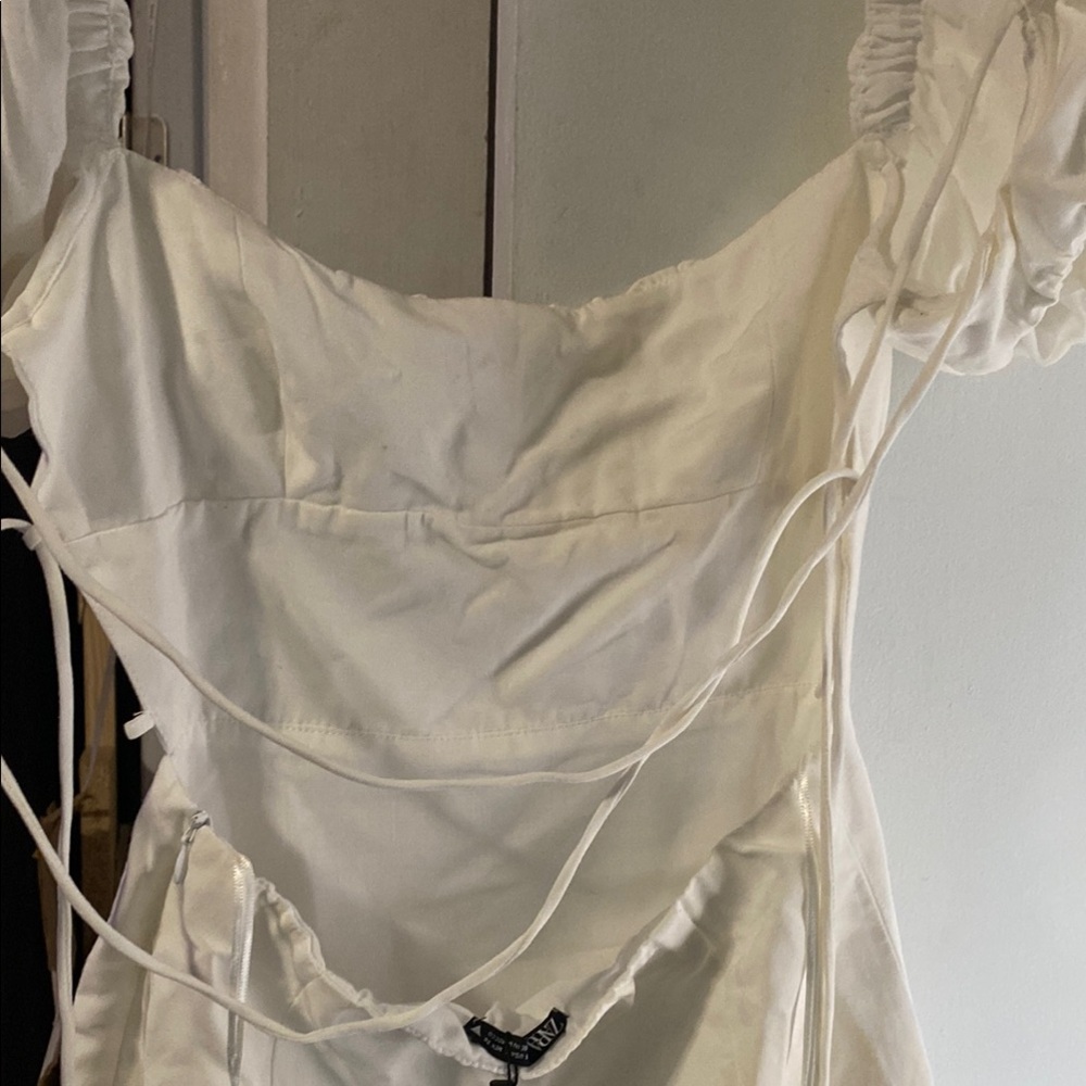 Elegant White Mini Dress - Picture 3 of 10